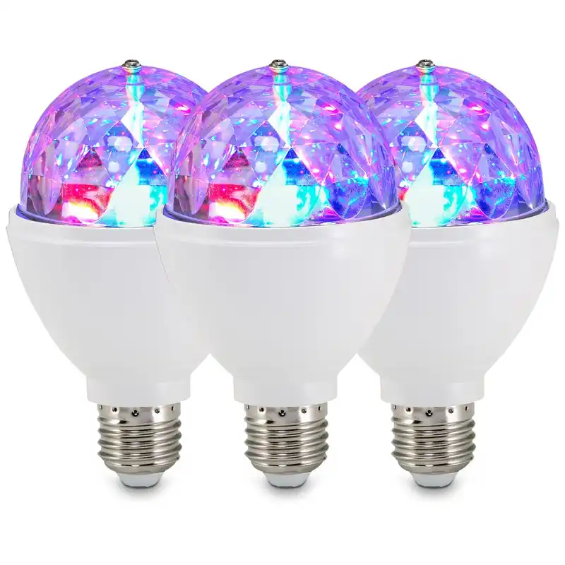 Meistverkauft Disco Light 3er Set Leuchtmittel - 3W, RGB, Farbwechsel, Weiß