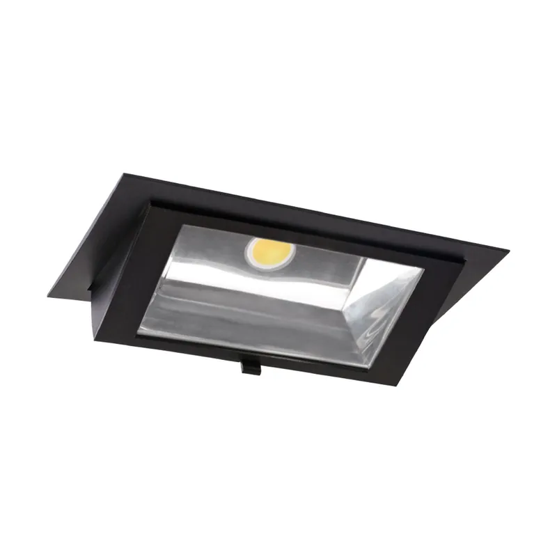 Heißes Angebot LED Downlight Wallwasher Wally Maxi Schwarz 46W 6050lm 70x75D - 830 Warmweiß - 238x145mm