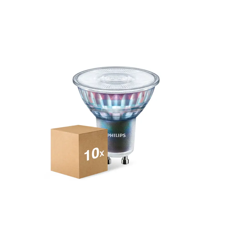 Mehrfachpackung 10x Philips MASTER LED Spot ExpertColor GU10 PAR16 5.5W 375lm 36D - 930 Warmweiß | Höchste Farbwiedergabe - Dimmbar - Ersatz für 50W Bestpreis