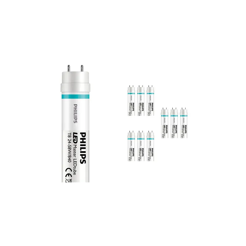 Mehrfachpackung 10x Philips LED Röhre T8 MASTER Value (EM/Mains) Ultra Output 24W 3700lm - 840 Kaltweiß | 150cm - Ersatz für 58W Kracherpreis