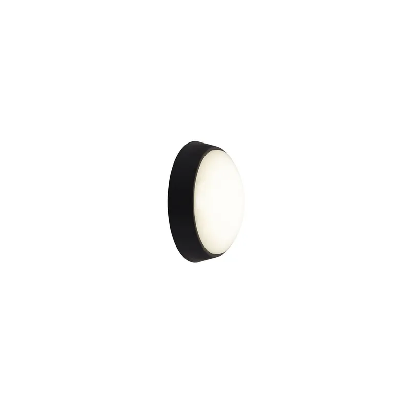 Ansell LED Bulkhead Helder Circular Plain Black 12.5W 1058lm - 830-840-865 CCT | 215mm - IP54 - Motion and Light Sensor Günstig