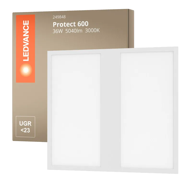 Abverkauf Ledvance LED Panel Protect 600 36W 5040lm - 830 Warmweiß | 60x60cm - UGR <23 - Dali Dimmbar