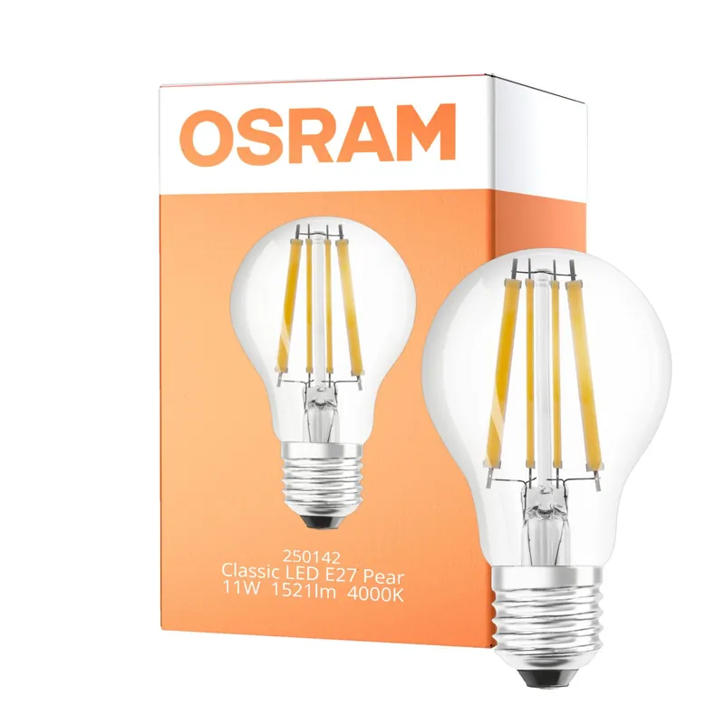 Osram Classic LED E27 Birne Fadenlampe Klar 11W 1521lm - 840 Kaltweiß | Ersatz Für 100W Wochenendangebot