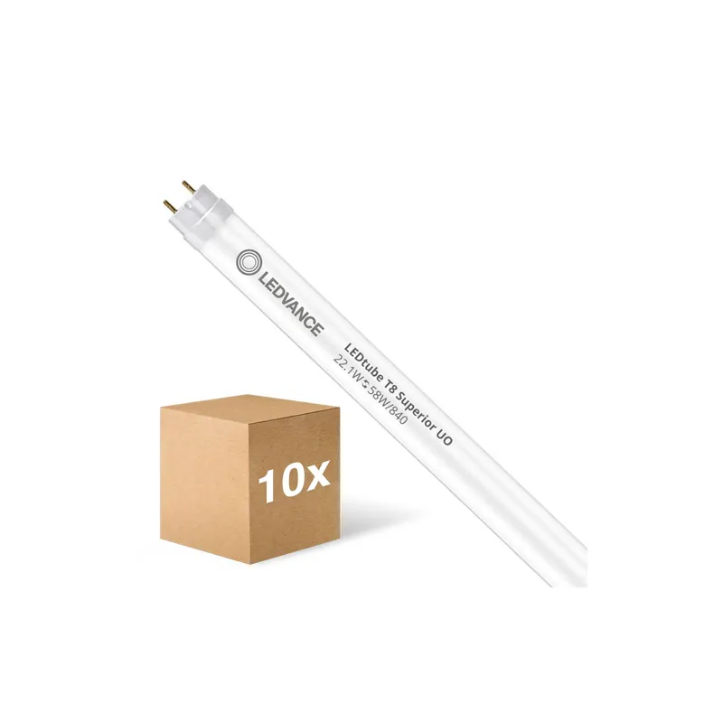 Mehrfachpackung 10x Ledvance LED Röhre T8 Superior (EM/Mains) Ultra Output 22.1W 4100lm - 840 Kaltweiß | 150cm - Ersatz für 58W Top-Preis