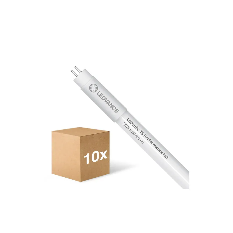 Garantierte Lieferung Mehrfachpackung 10x Ledvance LED Röhre T5 Performance (Mains AC) High Output 26W 4000lm - 840 Kaltweiß | 115cm - Ersatz Für 54W