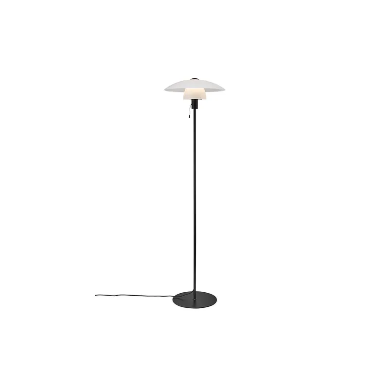 Nordlux Verona Stehlampe Glas und Metall Schwarz | Geeignet für E27 Nur Heute