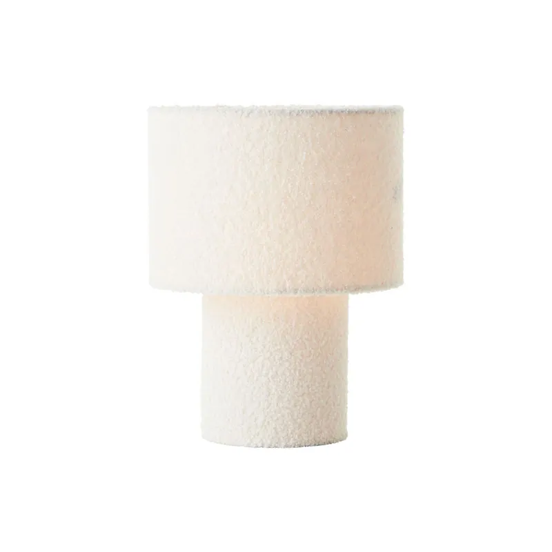 Brilliant Tischlampe Teddy Metall Textil Beige | 230mm - Geeignet für 1x E27 Echt