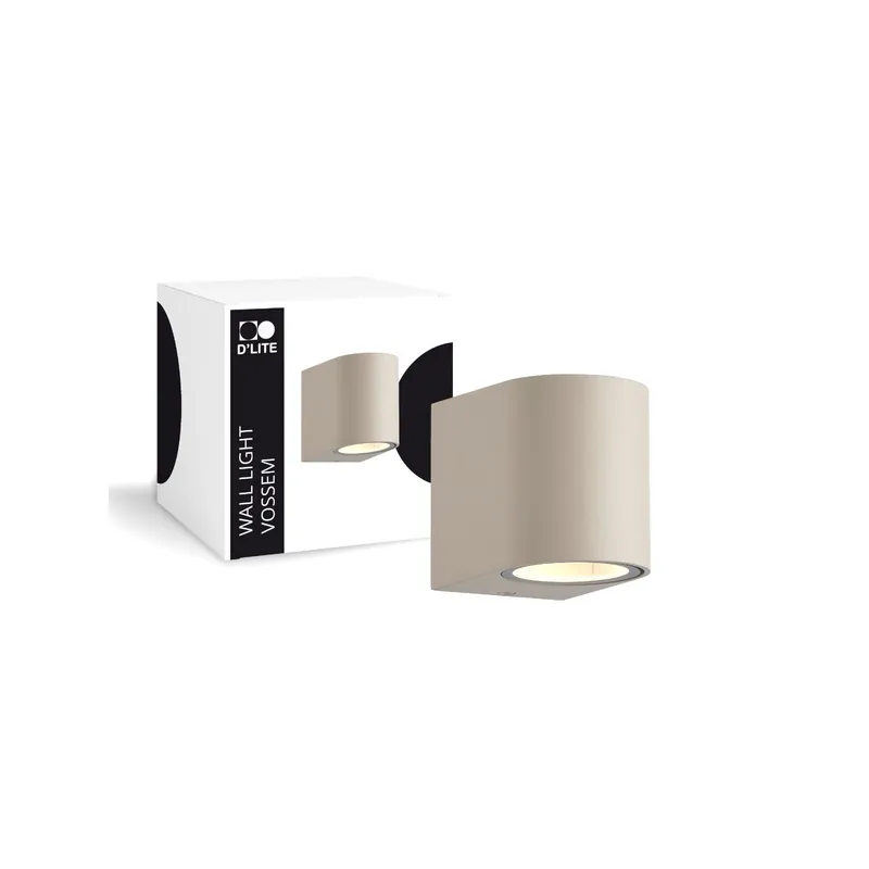 Heißes Angebot D'Lite Wandleuchte Vossem Beige| IP54 - Geeignet für 1x GU10
