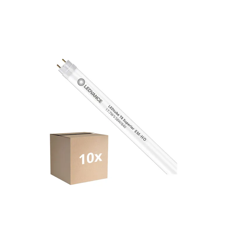 Mehrfachpackung 10x Ledvance LED Röhre T8 Superior (EM/Mains) High Output 17.7W 3100lm - 840 Kaltweiß | 150cm - Ersatz Für 58W Top-Preis