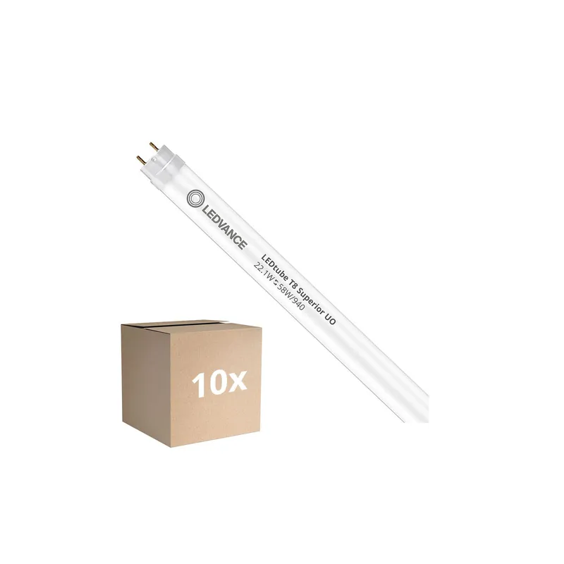 Begrenztes Angebot Mehrfachpackung 10x Ledvance LED Röhre T8 Superior (EM/Mains) Ultra Output 22.1W 4100lm - 940 Kaltweiß | 150cm - Best Color Rendering - Ersatz für 58W