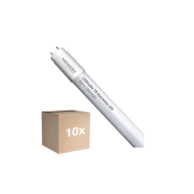 Mehrfachpackung 10x Noxion LED Röhre T8 Avant Extreme (EM/Mains) Ultra Output 8.4W 1350lm - 830 Warmweiß | 60cm - Ersatz Für 18W Geprüft