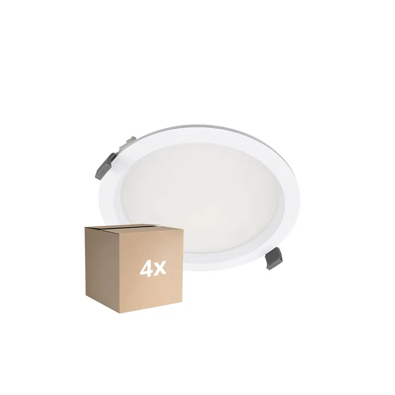 Super-Preis Mehrfachpackung 4x Ledvance LED Downlight Comfort Opal Weiß 30W/25W/20W 3600lm/3000lm/2400lm 100D - 930-940 CCT | Ausschnitt 200mm - IP44 - Höchste Farbwiedergabe