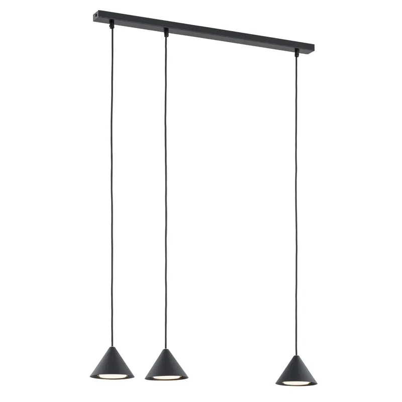 Top-Seller Emibig Pendelleuchte Elit Stahl Schwarz | Geeignet für 3x GX53 - Max 12W