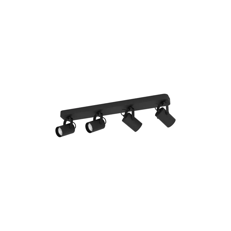Knallerangebot Eglo Deckenleuchte Sorego Stahl Schwarz 4x2.8W 4x250lm - 830 Warmweiß | IP20 - Inkl. 4x GU10