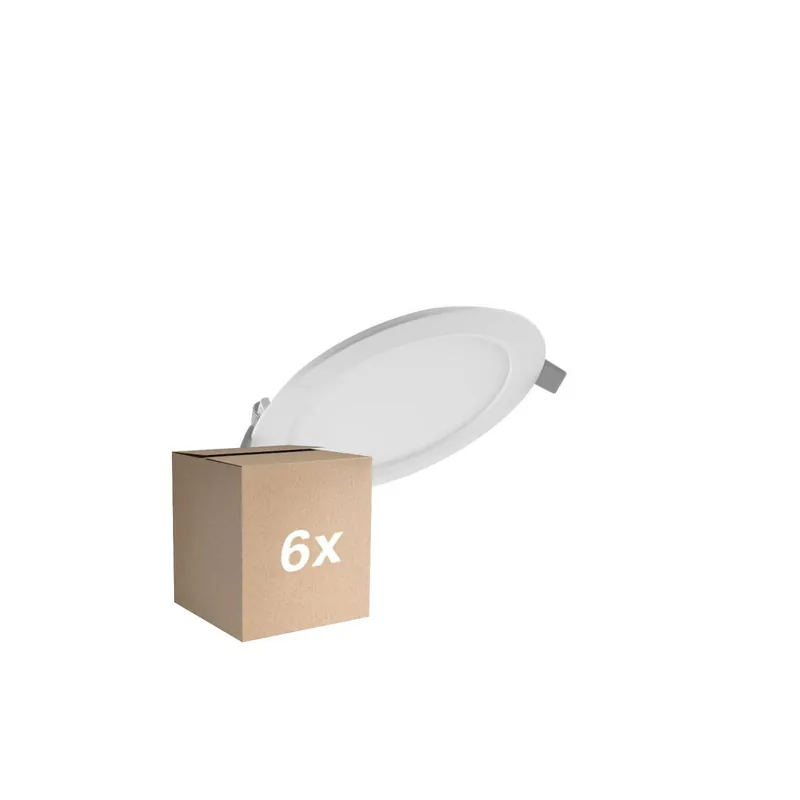 Preiswert Mehrfachpackung 6x Ledvance LED Downlight Slim Rund DN105 6W 430lm 120D - 840 Kaltweiß | 118mm