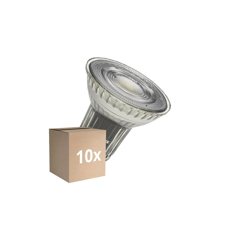 Geprüft Mehrfachpackung 10x Ledvance LED-Spot GU10 PAR16 6.1W 575lm 36D - 930 Warmweiß | Höchste Farbwiedergabe - Dimmbar - Ersatz Für 80W