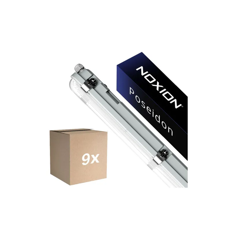 Mehrfachpackung 9x Noxion LED Feuchtraumleuchte Poseidon V3.0 30W 3900/4200lm - 830-865 CCT | 120cm - Durchgangsverdrahtung (5x2.5mm2) - Bewegungs- Und Lichtsensor Schnäppchen