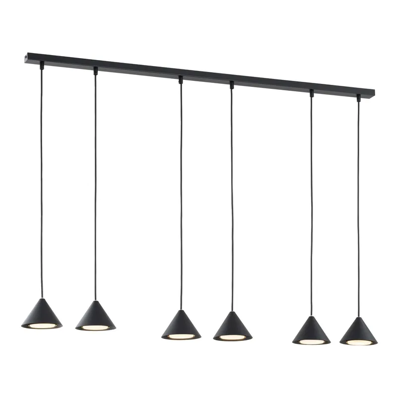 Emibig Pendelleuchte Elit Stahl Schwarz | Geeignet für 6x GX53 - Max 12W Sofort Bestellen