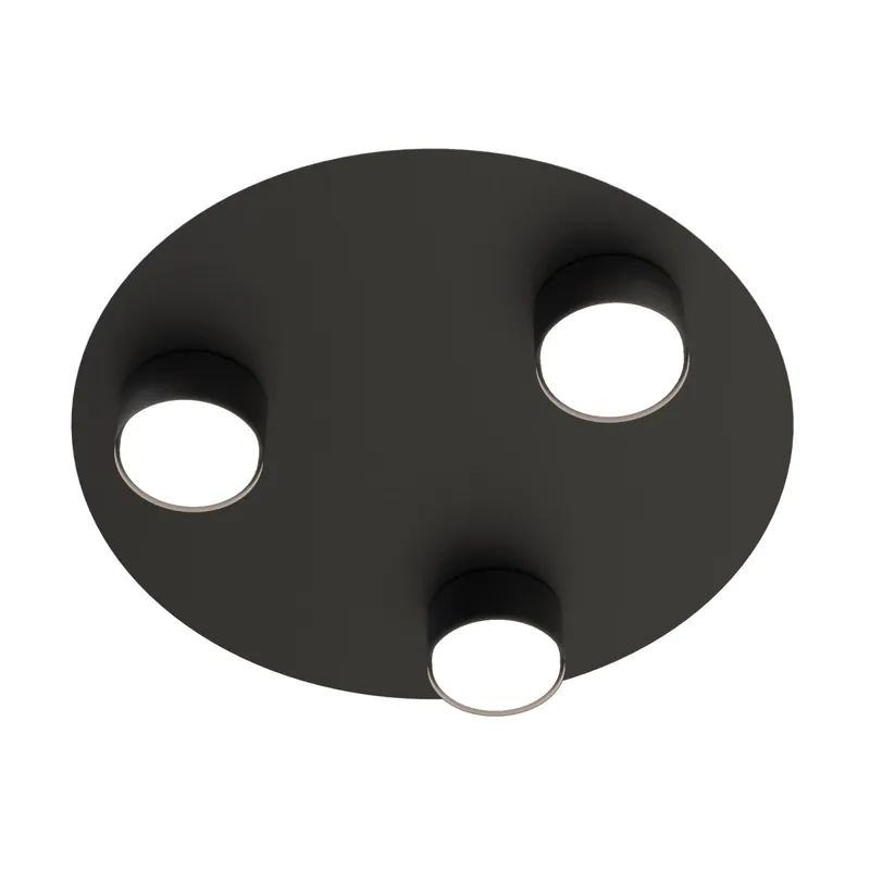 Emibig Deckenleuchte Bolx Stahl Schwarz | Geeignet für 3x GX53 - Max 12W Sichere Zahlung