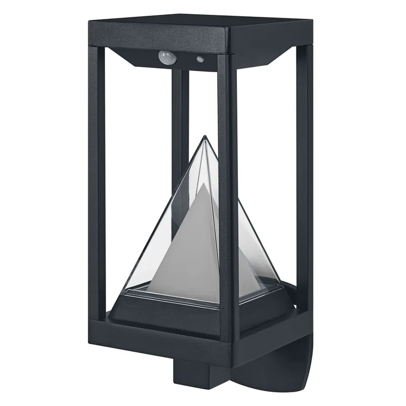 Letzte Chance Ledvance LED Wandleuchte Außenbeleuchtung Alps Schwarz 6W 400lm - 830 Warmweiß | RGBW - IP44 - Bewegungs- und Lichtsensor - Dimmbar