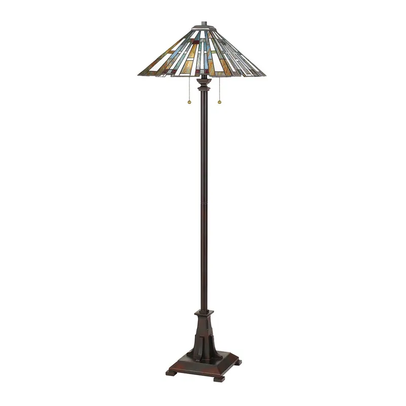 Abverkauf Elstead Lighting Maybeck Stehleuchte 2-Light Tiffany-Stil Bronze E27
