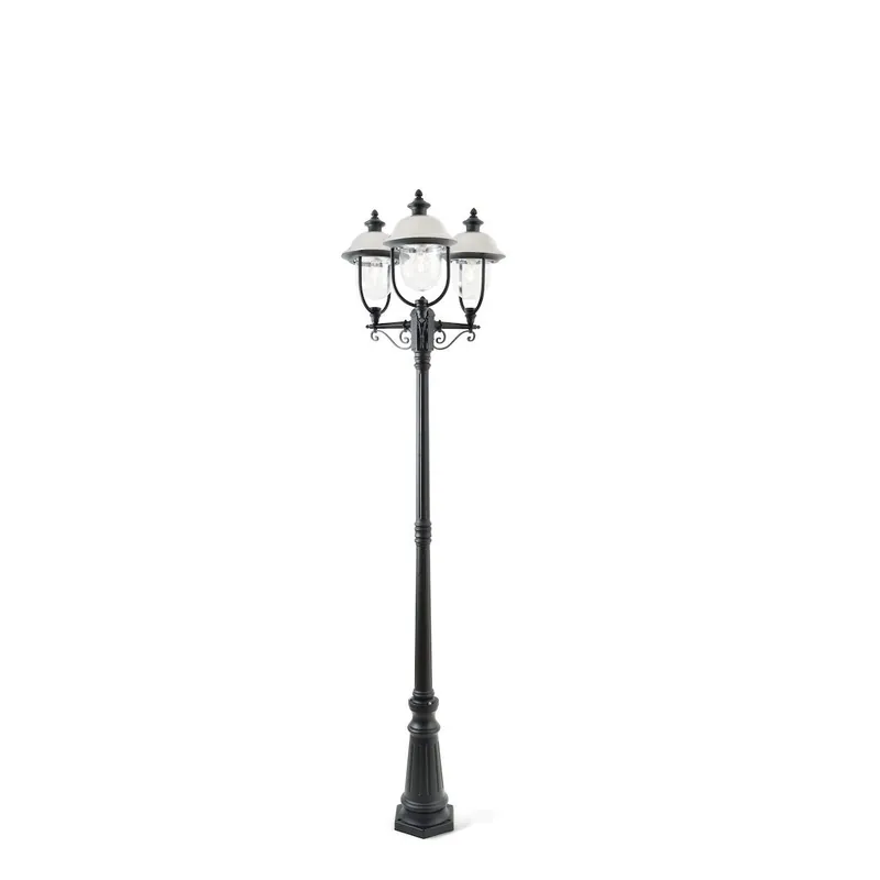 Zertifiziert KONSTSMIDE No. 7243-000 Aussenstandleuchte Parma Edelstahl Alu Schwarz H 218 cm