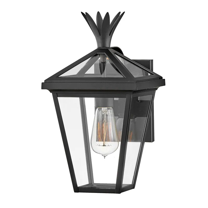 Elstead Lighting Palma Wandleuchte Small 1-Light Schwarz IP44 E27 Geprüft