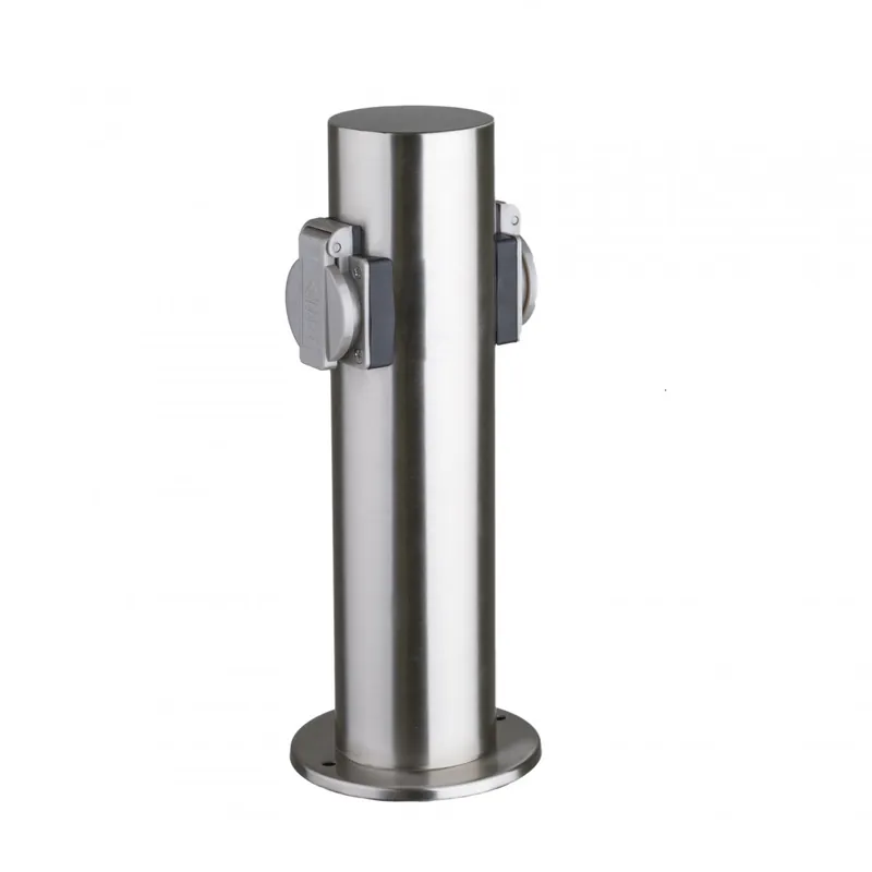 Sofort Bestellen Heitronic Nr. 35103-HE Outdoor Energieverteiler 2-Fach Tokio Rund edelstahl 30cm