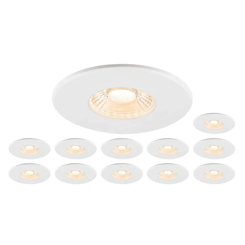 SLV 1007272 Set bestehend aus 12 x 1007272 Universal Downlight Phase IP65 38° Cover weiß Billig