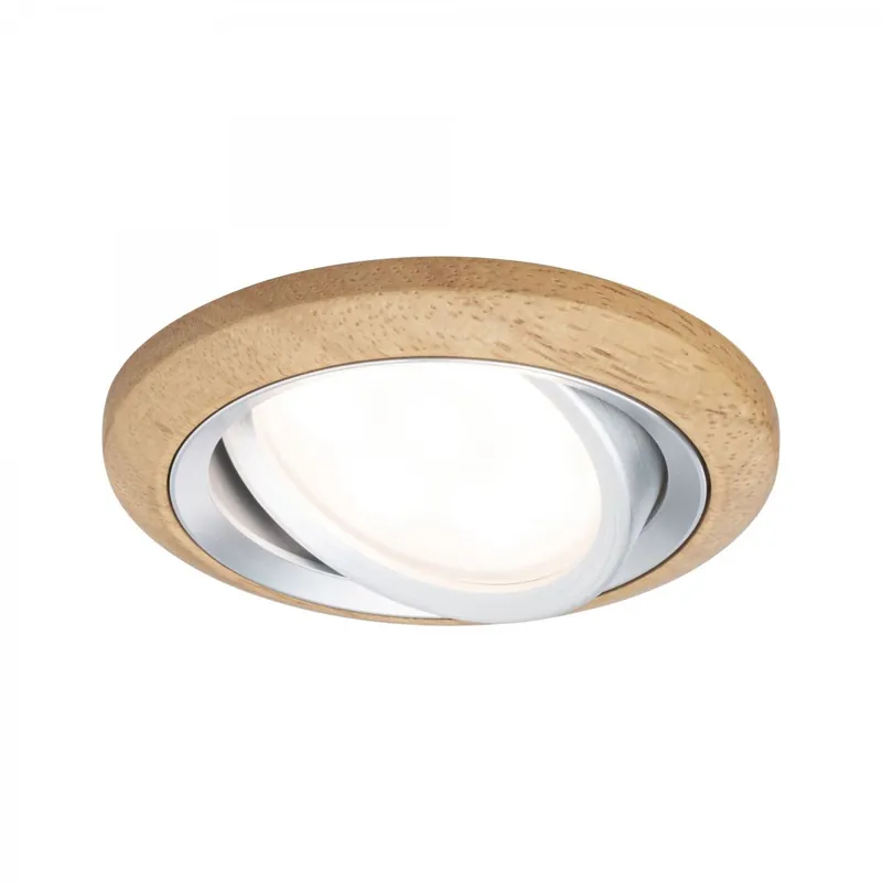 Nur Für Kurze Zeit Paulmann 92240 LED Einbauleuchte Lanati schwenkbar 2700K Holzoptik Alu