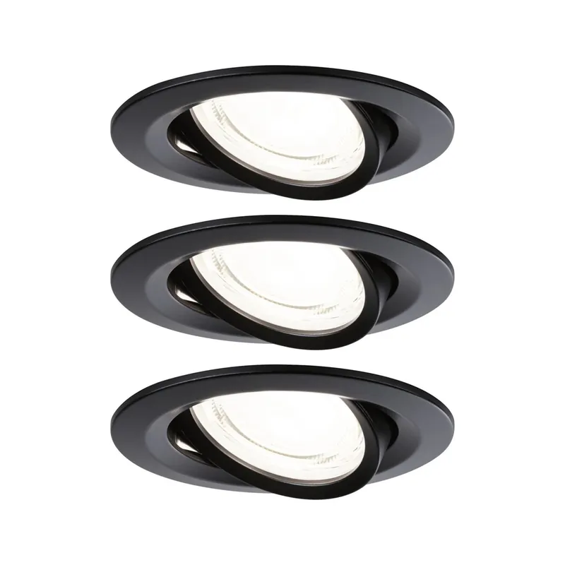 Top-Preis Paulmann 92457 LED Einbauleuchte Nova Coin 3er-Set rund 4000K Schwarz