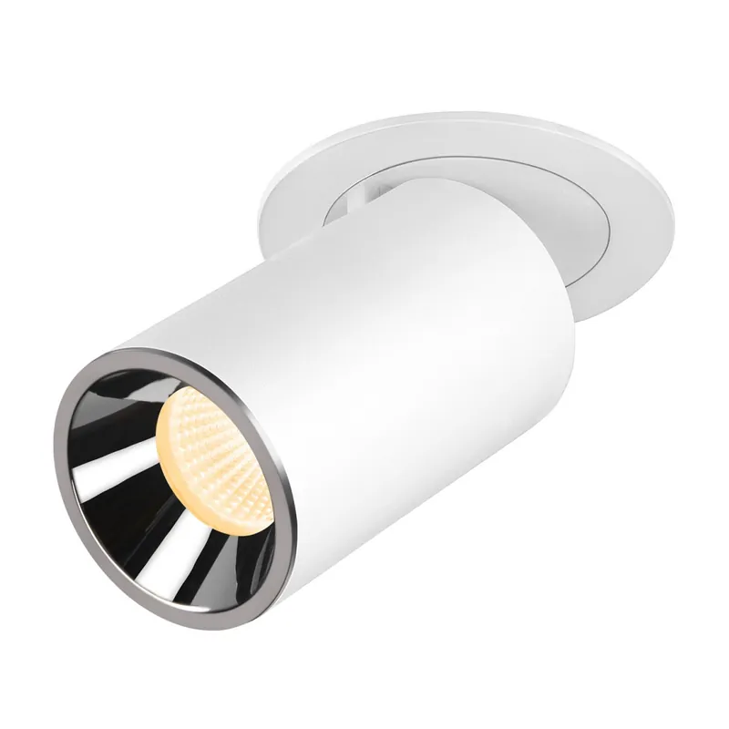 Preisreduziert SLV 1007010 NUMINOS® PROJECTOR M Deckeneinbauleuchte 3000K 55° zylindrisch weiß chrom
