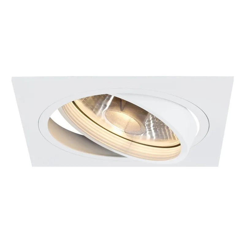 Neue Kollektion SLV No. 113541 NEW TRIA 150 Downlight eckig mattweiss max. 75W inkl. Blattfedern