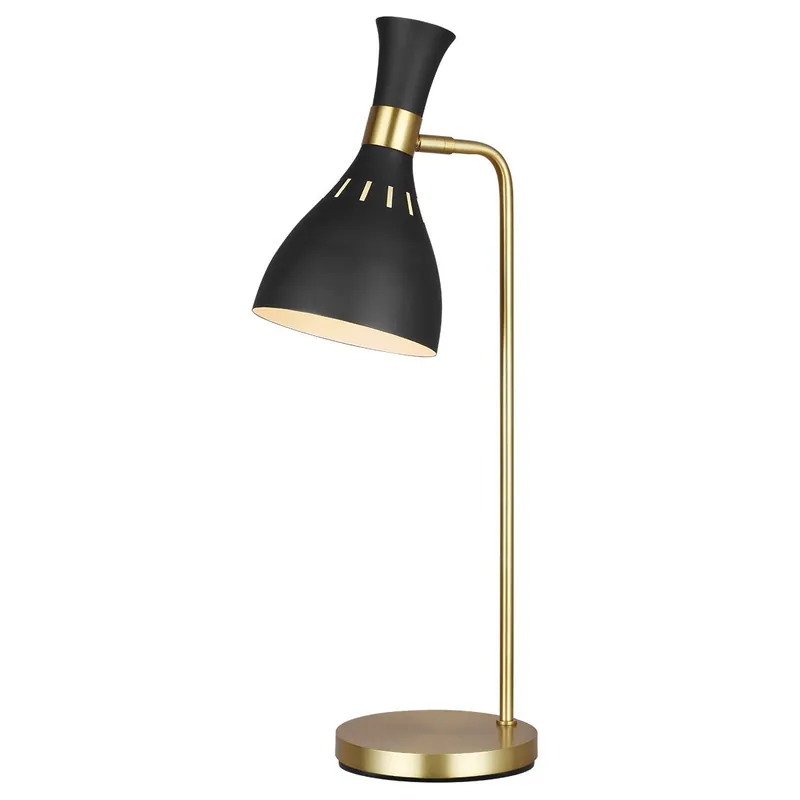 Online Kaufen Elstead Lighting Joan 1-Light Tischleuchte Schwarz Gold E27 64cm