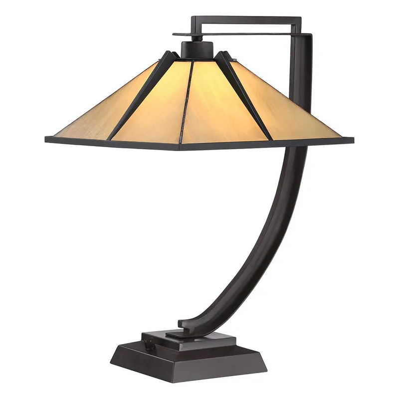 Elstead Lighting Pomeroy Tischleuchte 1-Light Tiffany-Stil Bronze E27 Preiswert