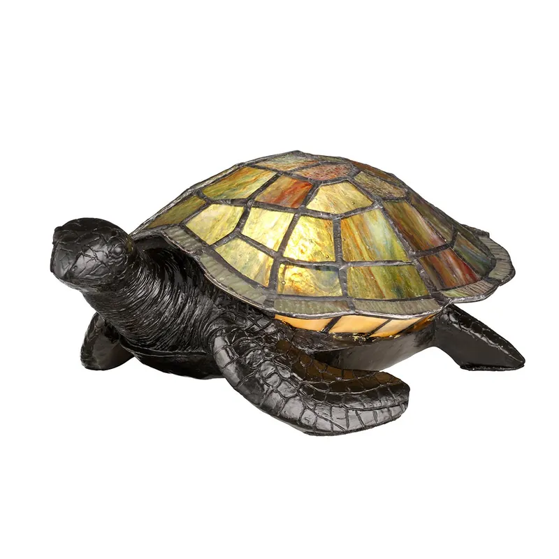 Echt Elstead Lighting Turtle Animal Tischleuchte Tiffany-Stil Bronze G9