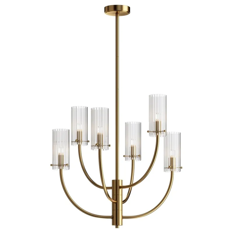 Maytoni Pendelleuchte Arco Classic 6-flammig messingfarben Rabatt