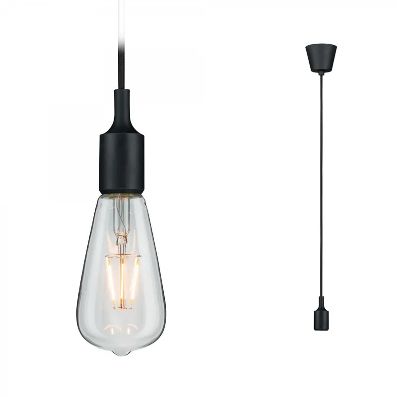 Expressversand Paulmann No. 50346 Pendelleuchte Neordic Ketil 1-flammig 1x20W E27 schwarz