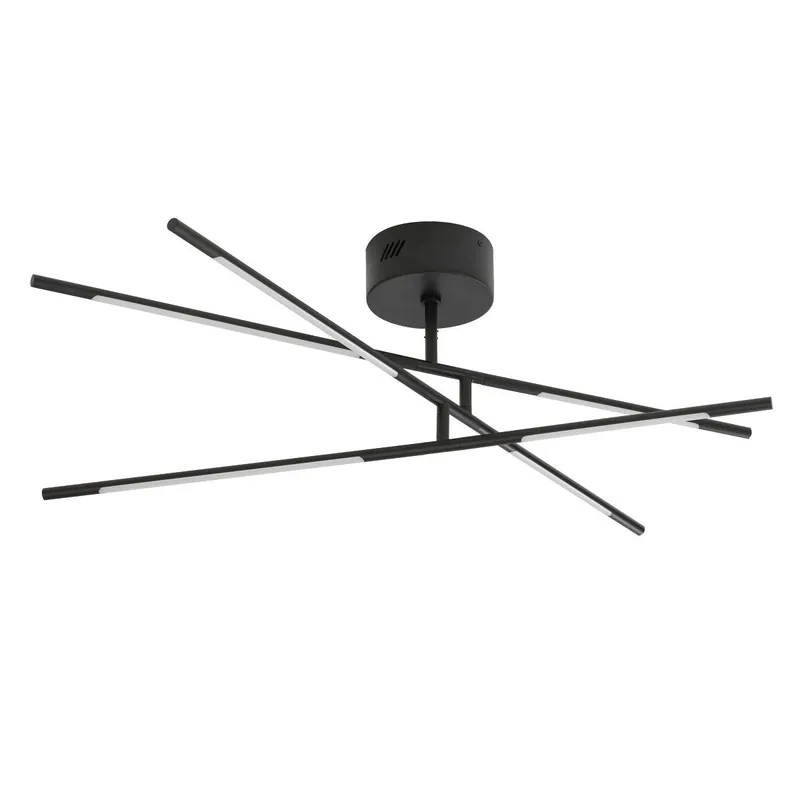 Super-Preis Nova Luce 9180761 RACCIO LED Deckenleuchte 6-flammig 3000K Schwarz