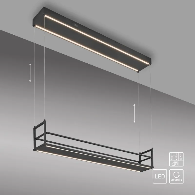 JUST LIGHT 15248-18 SONTURA Pendelleuchte schwarz mit Ablagefläche Sonderangebot