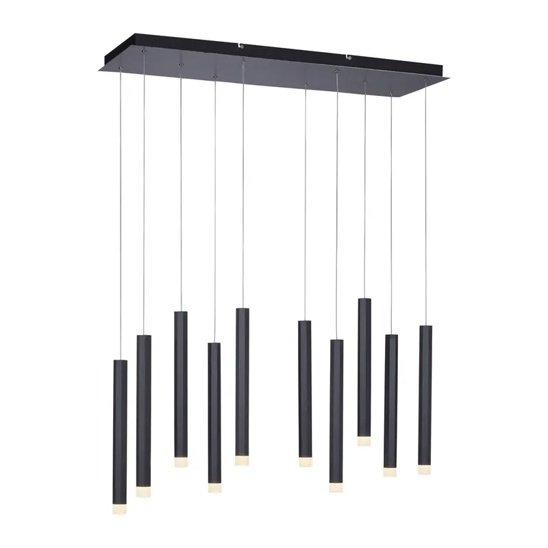 Echt JUST LIGHT 15206-18 BRUNO LED Pendelleuchte 10-flammig schwarz 3000K