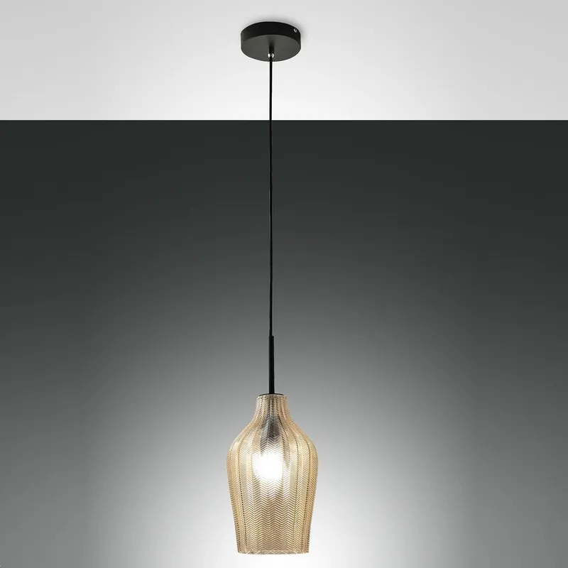 Direkt Vom Hersteller Fabas Luce 3724-40-167 Pendelleuchte Stintino champagner schwarz 18cm E27