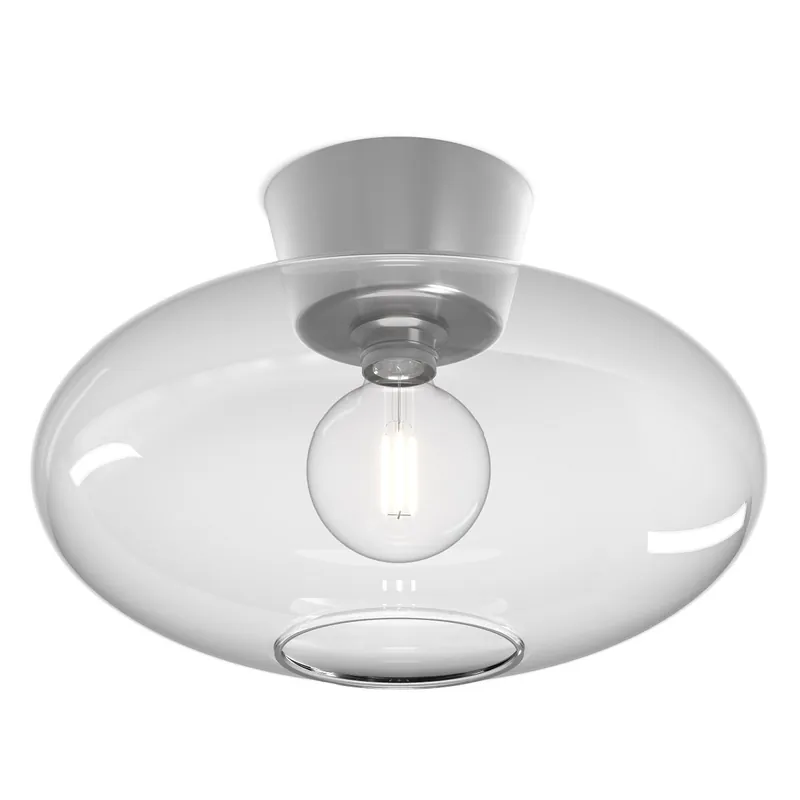 Belid Bullo XL Deckenleuchte aluminium klar 38cm E27 Heißes Angebot
