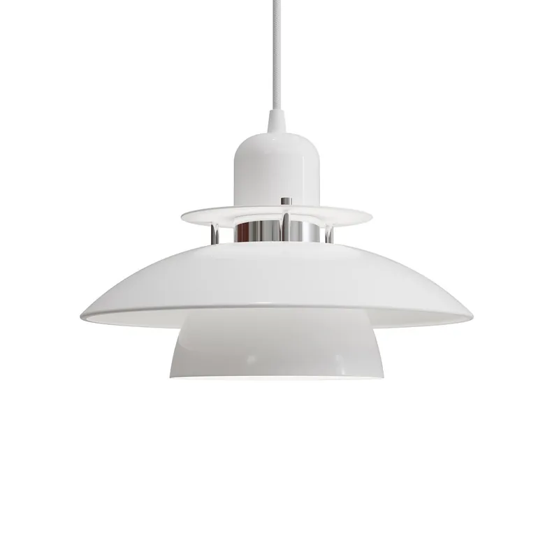 Belid Primus IV Pendelleuchte weiss glänzend chrom 280mm E27 Sofort Bestellen