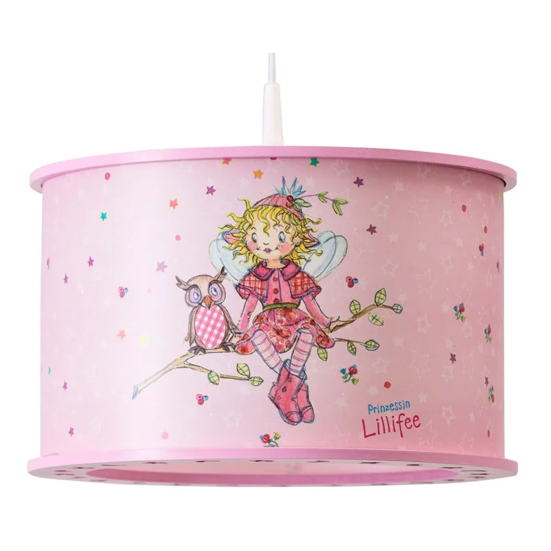 Markenware Elobra No. 131558 Hängeleuchte Prinzessin Lillifee mit Eule, Rosa