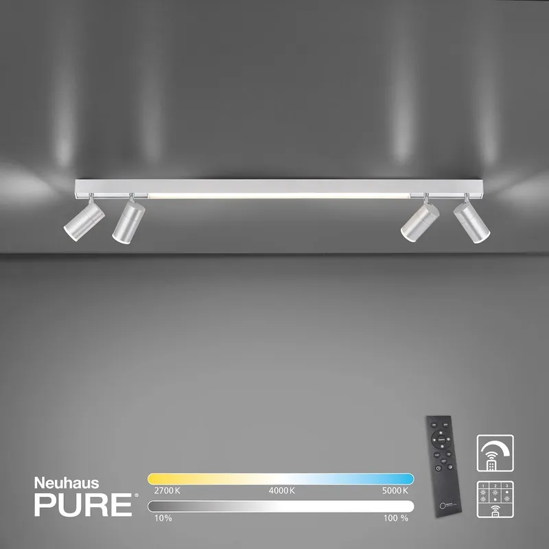 Paul Neuhaus 6121-95 PURE LINES LED Strahler diamond (alu) CCT Super-Preis