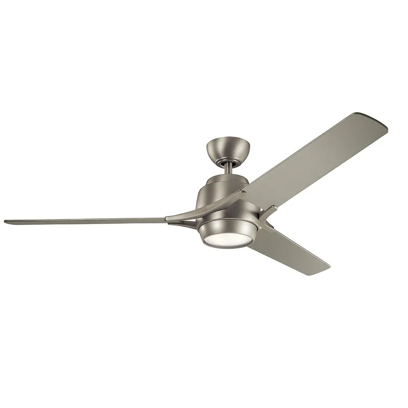 Finale Aktion Elstead Lighting Zeus Deckenventilator LED nickel gebürstet