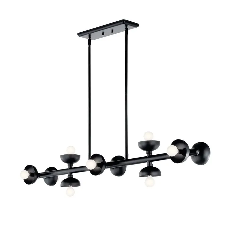 Elstead Lighting Palta Pendelleuchte 10-flammig Satinschwarz E14 Echt