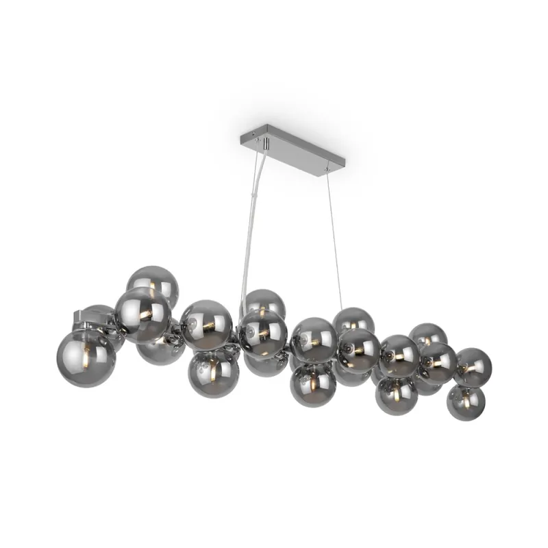 Maytoni Pendelleuchte Dallas 25-flammig chrom rauchglas Super-Preis