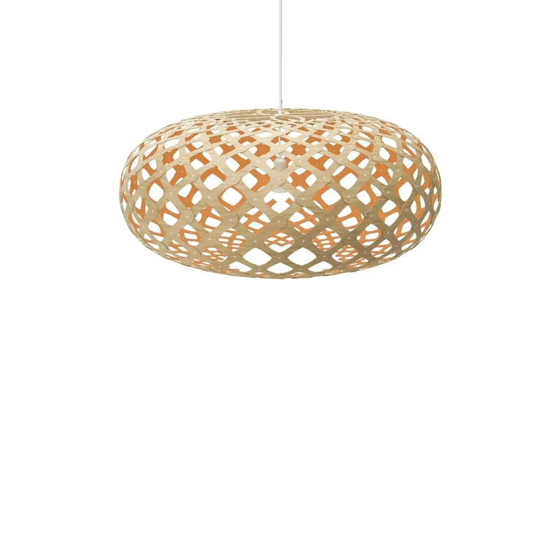 Markenware David Trubridge Kina Pendelleuchte Ø 100cm orange